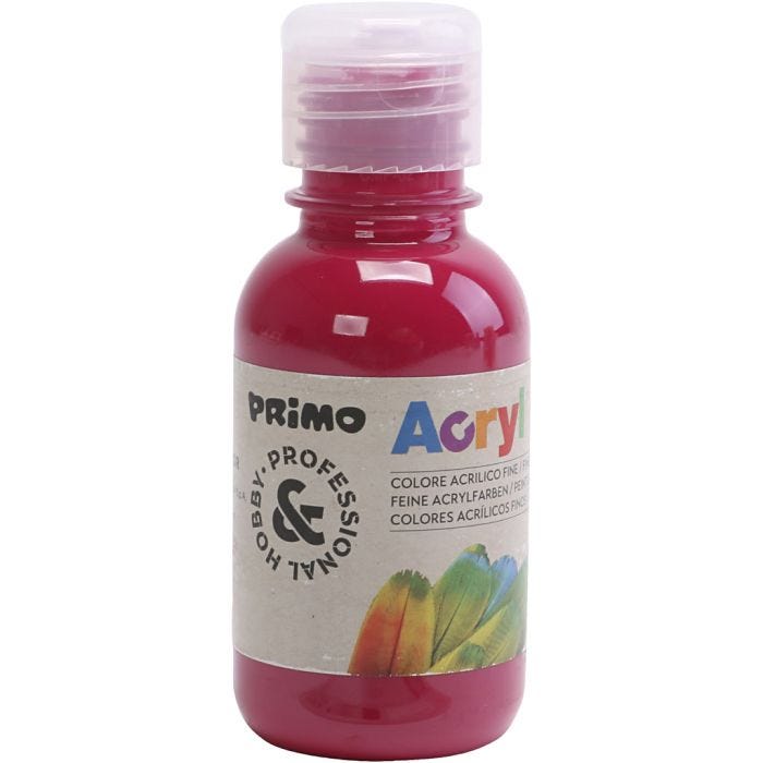 PRIMO luxury acrylic paint, primary red, 125 ml/ 1 bottle