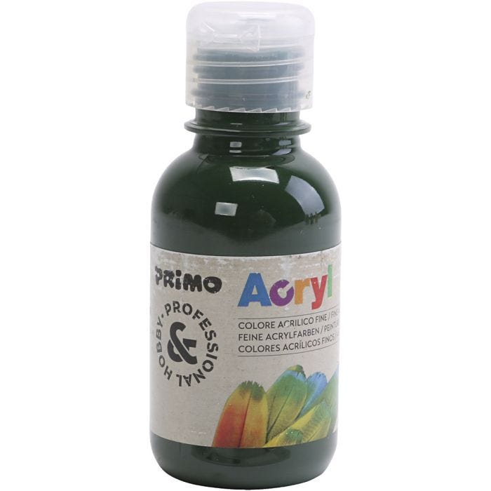 PRIMO luxury acrylic paint, dark green, 125 ml/ 1 bottle