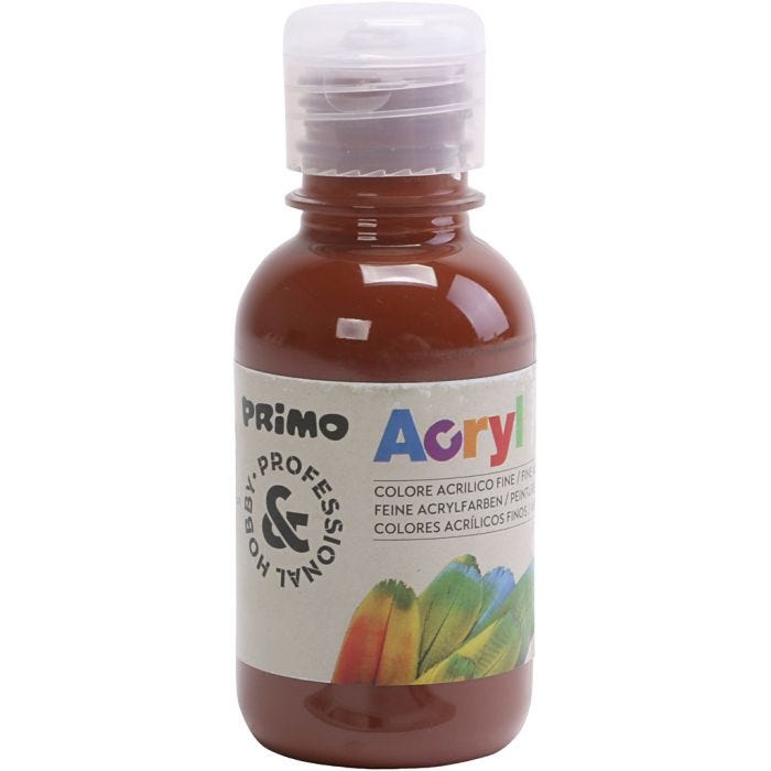 PRIMO luxury acrylic paint, brown, 125 ml/ 1 bottle