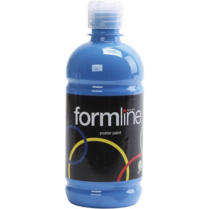 Poster paint Matte, primary blue, 500 ml/ 1 bottle