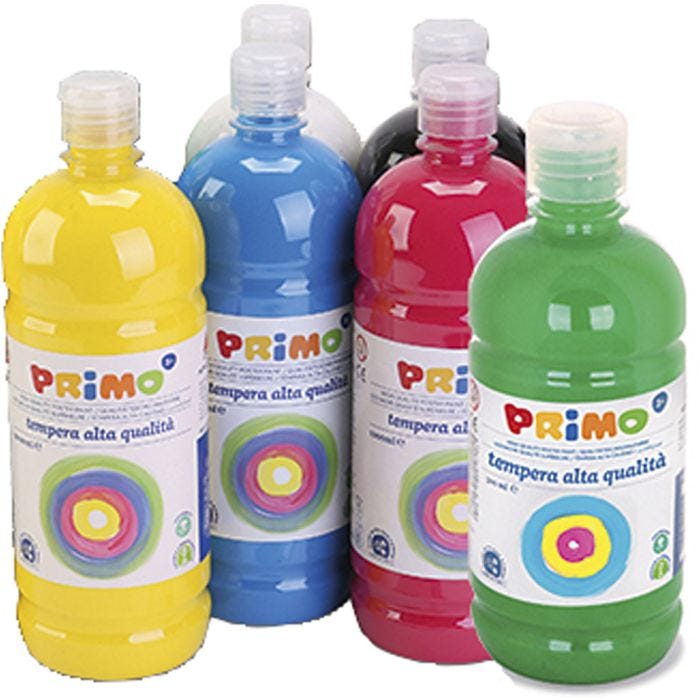 Tempera Paint Matte, matt, standard colours, 12x1000ml/ 1 pack