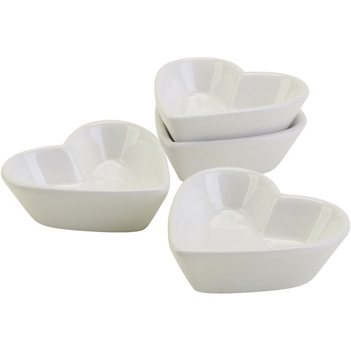 Heart-shaped bowls, dia. 8 cm, 12 pc/ 1 pack