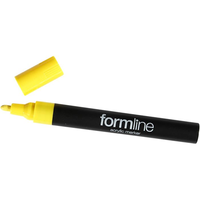 formline acrylic marker, 2.5 mm, yellow, 1 pc