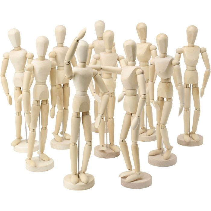 Mannequin, 29 cm, 10pc/ 1 pack