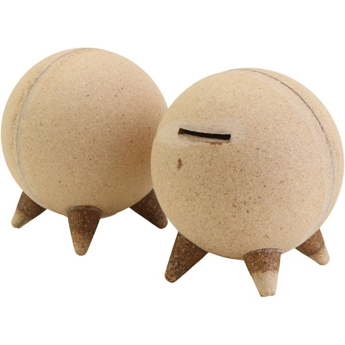 Wooden Money Box, dia. 11 cm, 10 pc/ 1 pack