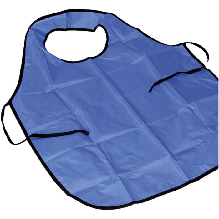 Painting apron with collar, L: 70 cm, size 8+ years, blue, 1 pc