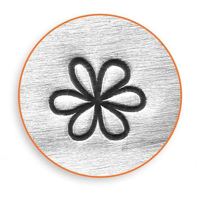 Embossing Stamp, Flower, L: 65 mm, size 6 mm, 1 pc