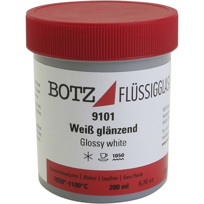 Glaze for clay, white, 200 ml/ 1 tub