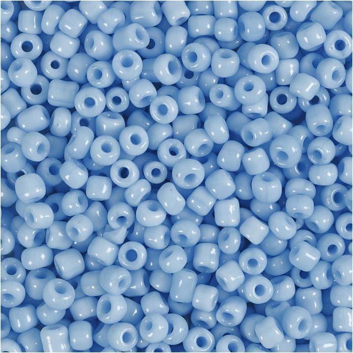 Rocaille Seed Beads, dia. 3 mm, size 8/0, hole size 0,6-1,0 mm, turquoise, 25 g/ 1 pack