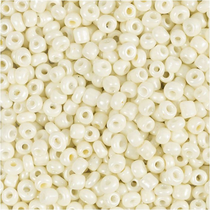 Seed Beads, dia. 3 mm, size 8/0, hole size 0,6-1,0 mm, mother-of-pearl, 25 g/ 1 pack