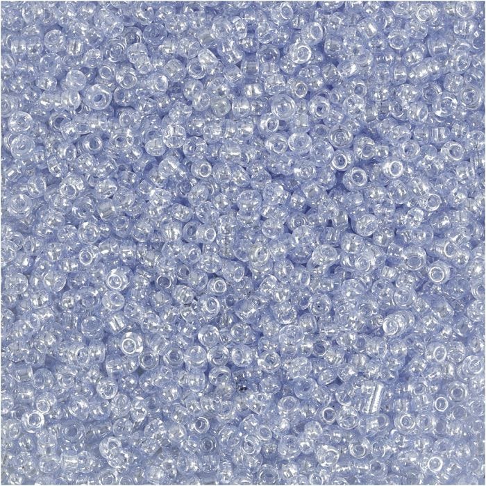 Rocaille Seed Beads, dia. 1,7 mm, size 15/0, hole size 0,5-0,8 mm, light blue, 25 g/ 1 pack