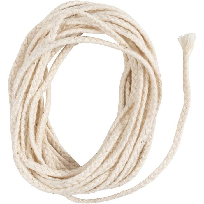 Wick, Suitable for dipped candles (dia. 22–30 mm) and moulded candles (dia. 60–80 mm), 100 g, 3 m/ 1 pack