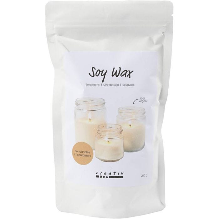 Soy wax, For candles in containers, cream, 250 g/ 1 pack