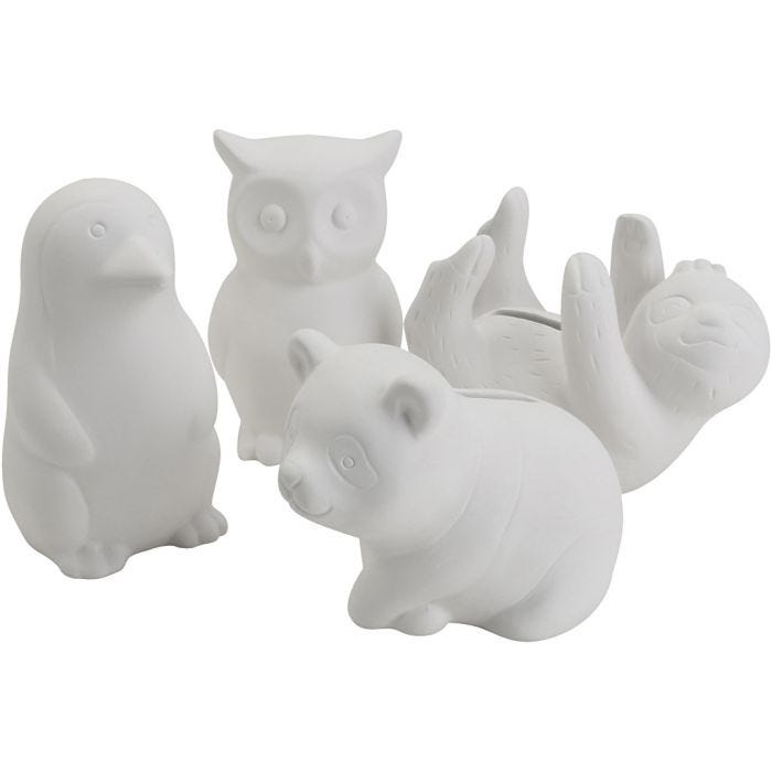 Animal Saving Banks, Animals, size 8,5-11 cm, Content may vary , 4x6 pc/ 1 pack