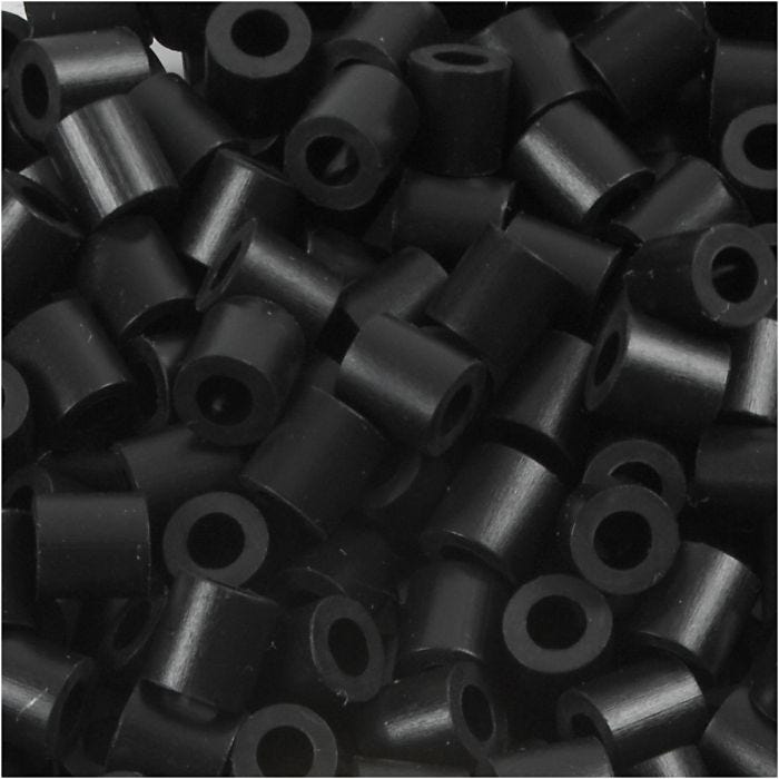 Fuse Beads, 5x5 mm, 2,5 mm, medium, black (32220), 6000pc/ 1 pack