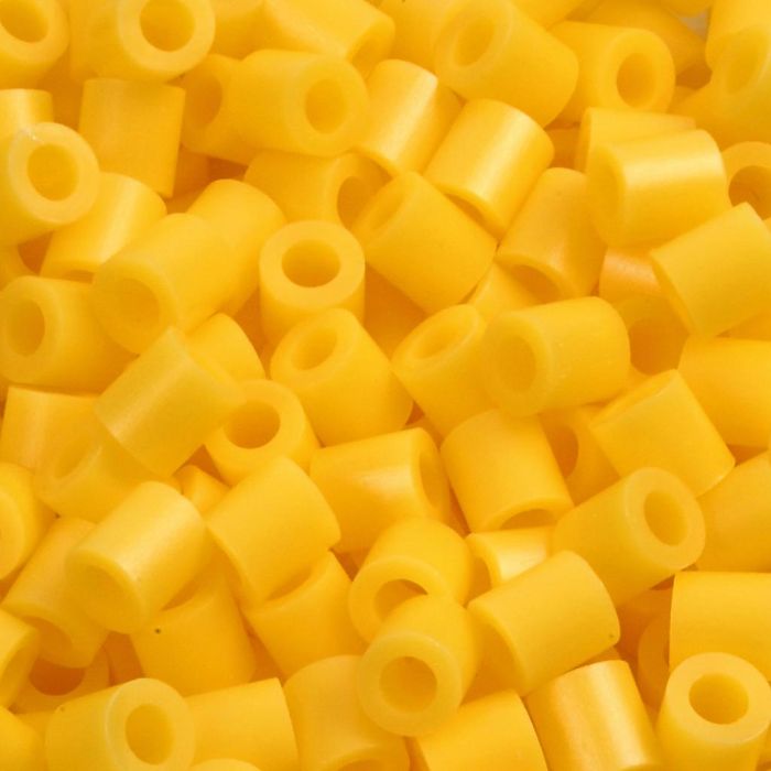 Fuse Beads, size 5x5 mm, hole size 2,5 mm, medium, yellow (32227), 1100 pc/ 1 pack