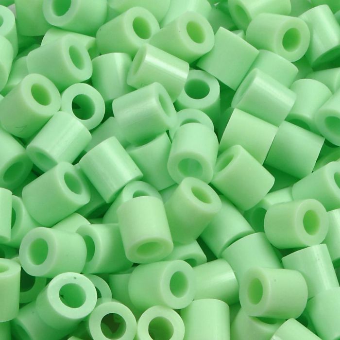 Fuse Beads, size 5x5 mm, hole size 2,5 mm, medium, pastel green (32252), 6000 pc/ 1 pack