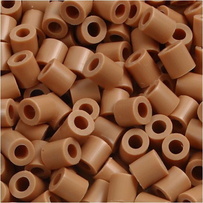 Fuse Beads, 5x5 mm, 2,5 mm, medium, light brown (32260), 1100pc/ 1 pack