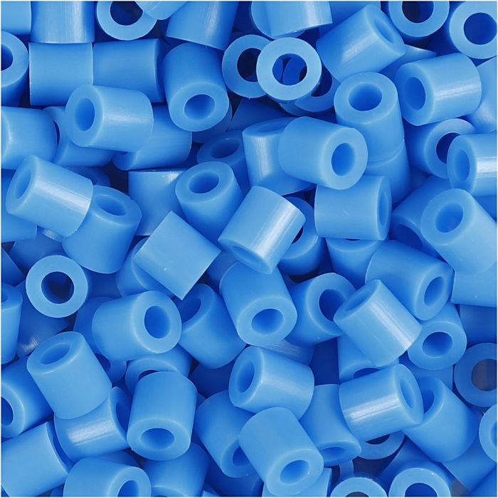 Fuse Beads, size 5x5 mm, hole size 2,5 mm, medium, blue (32238), 6000 pc/ 1 pack
