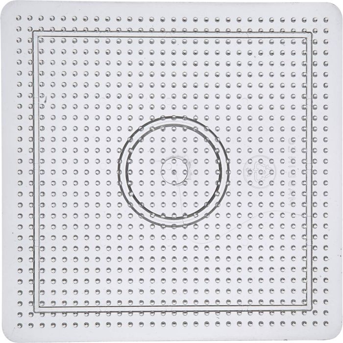 Peg Board, square, medium, size 15 cm, transparent, 1 pc