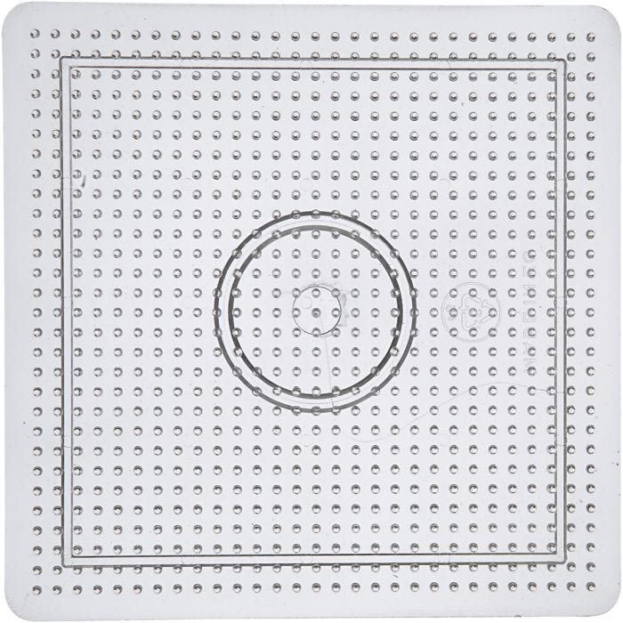 Peg Board, 14,5x14,5 cm, medium, clear, 1 pc