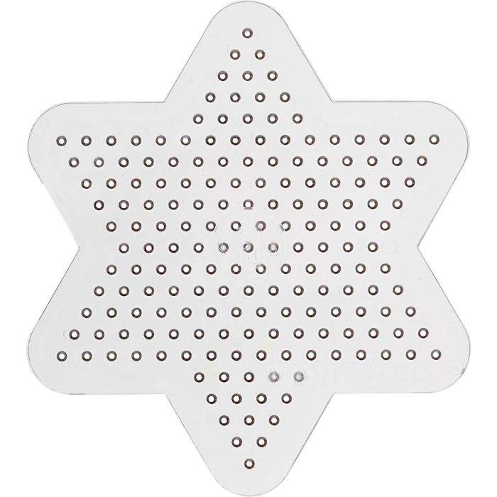 Peg Board, small star, medium, size 9 cm, transparent, 1 pc