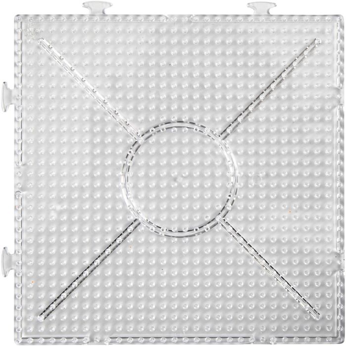 Peg Board, large square, size 15x15 cm, medium, clear, 2 pc/ 1 pack