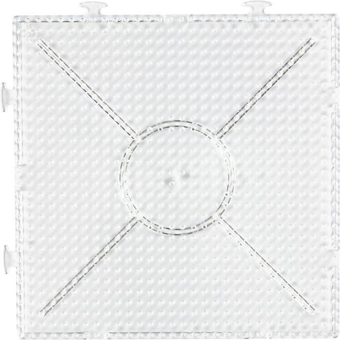 Peg Board, large square, 15x15 cm, medium, clear, 1 pc