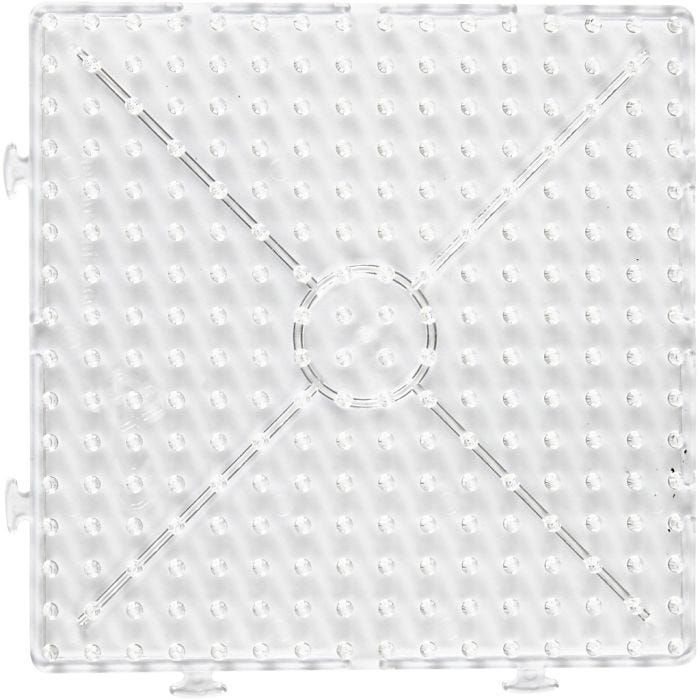 Peg Board, large square, 15x15 cm, JUMBO, clear, 1 pc