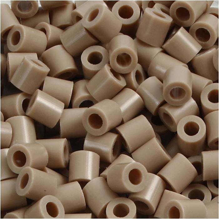 PhotoPearls, size 5x5 mm, hole size 2,5 mm, medium, beige (6), 6000 pc/ 1 pack