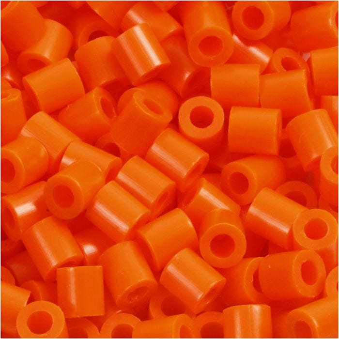 PhotoPearls, size 5x5 mm, hole size 2,5 mm, medium, clear orange (13), 6000 pc/ 1 pack