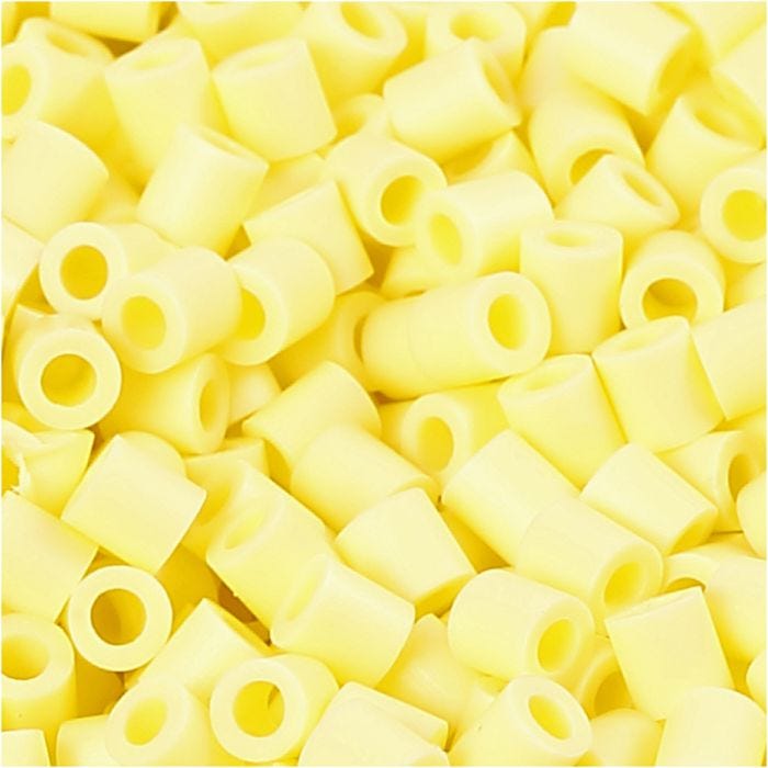 PhotoPearls, size 5x5 mm, hole size 2,5 mm, medium, light yellow (21), 1100pc/ 1 pack