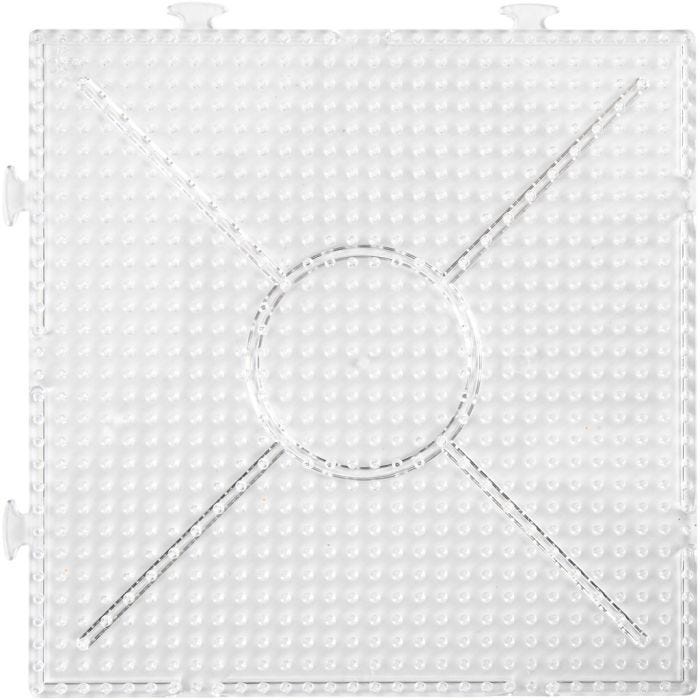 Photo Pearls Peg Board, large square, size 15x15 cm, medium, clear, 2 pc/ 1 pack
