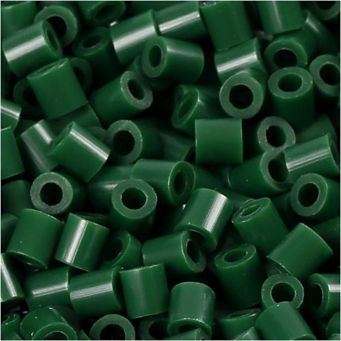 PhotoPearls, size 5x5 mm, hole size 2,5 mm, medium, dark green (9), 1100 pc/ 1 pack