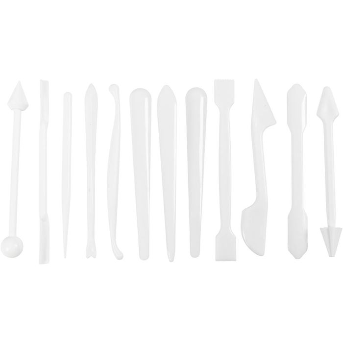 Modelling Sticks, size 12,7-14,3 cm, white, 12 pc/ 1 pack