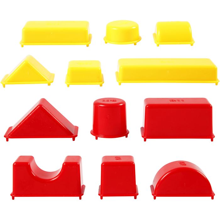 Casting Mould, geometric, size 3,5-9,5 cm, 12 pc/ 1 pack