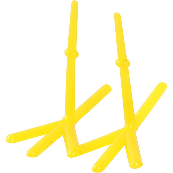 Chicken Feet, H: 28 mm, L: 37 mm, yellow, 50pc/ 1 pack