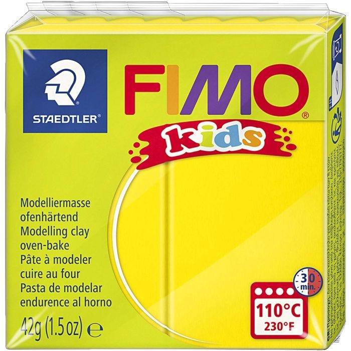 FIMO® Kids Clay, yellow, 42 g/ 1 pack