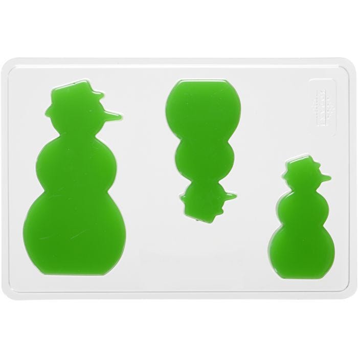 Casting Mould, snowman, 6+8+10 cm, 9 mm, 14,9x22 cm, 1 pc