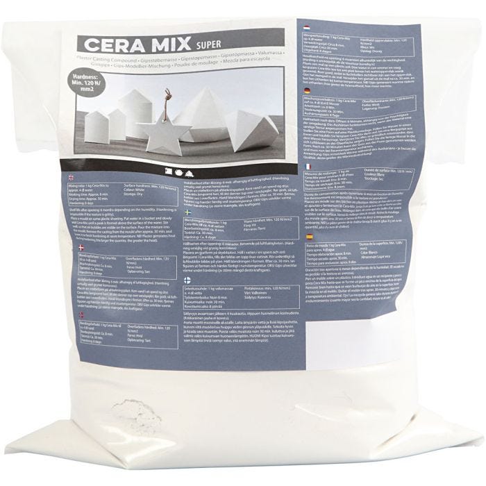 Cera-Mix Super Casting Plaster, white, 5 kg/ 1 pack