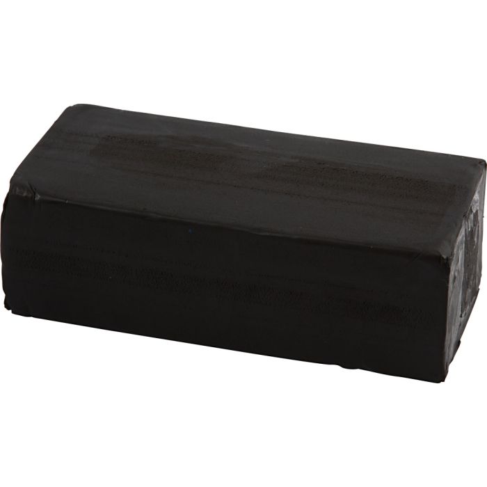 Modelling Clay, size 13x6x4 cm, black, 500 g/ 1 pack