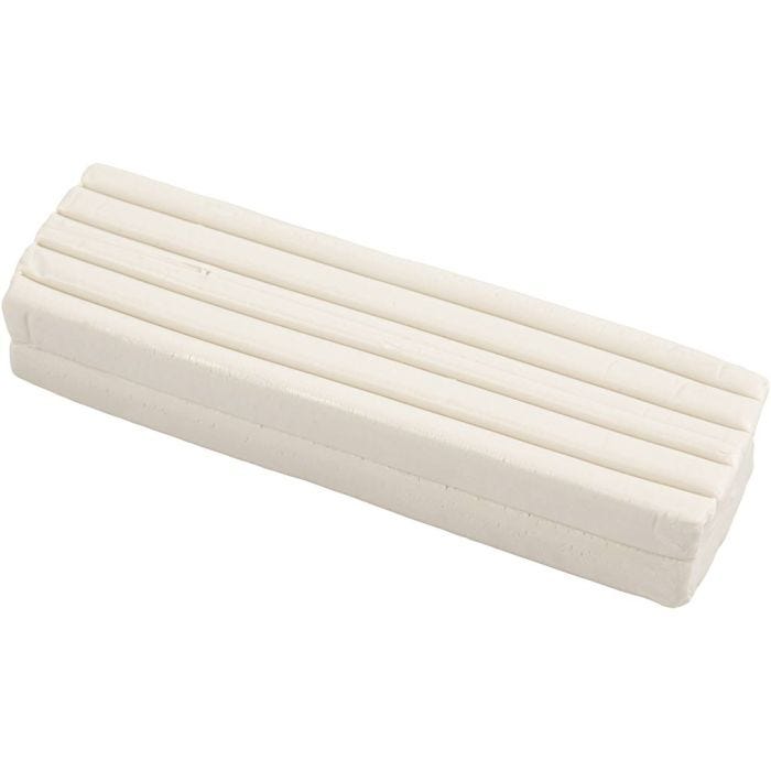 Modelling Clay, size 13x6x4 cm, white, 500g/ 1 pack