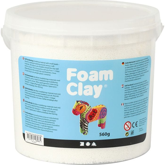 Foam Clay®, white, 560 g/ 1 bucket