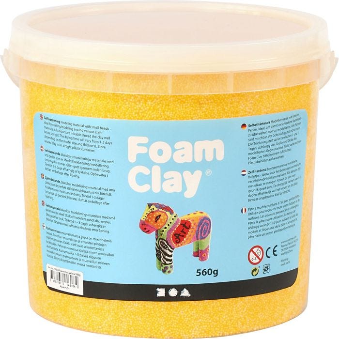 Foam Clay®, yellow, 560 g/ 1 bucket