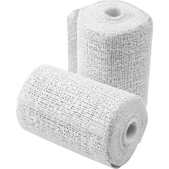 Plaster Gauze, L: 2,7 M, W: 7,5 cm, white, 2 roll/ 1 pack