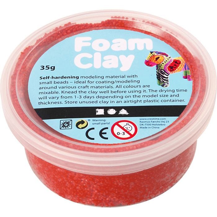 Foam Clay®, red, 35 g/ 1 tub