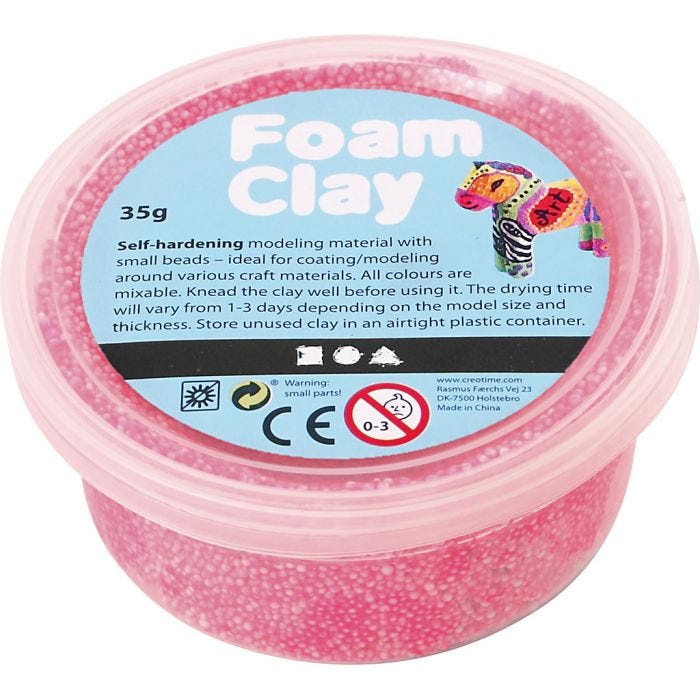 Foam Clay®, neon pink, 35g/ 1 tub