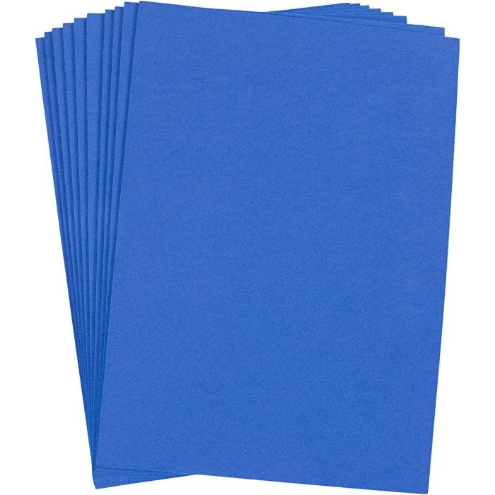 EVA foam, A4, sheet 210x297 mm, thickness 2 mm, dark blue, 10 sheet/ 1 pack