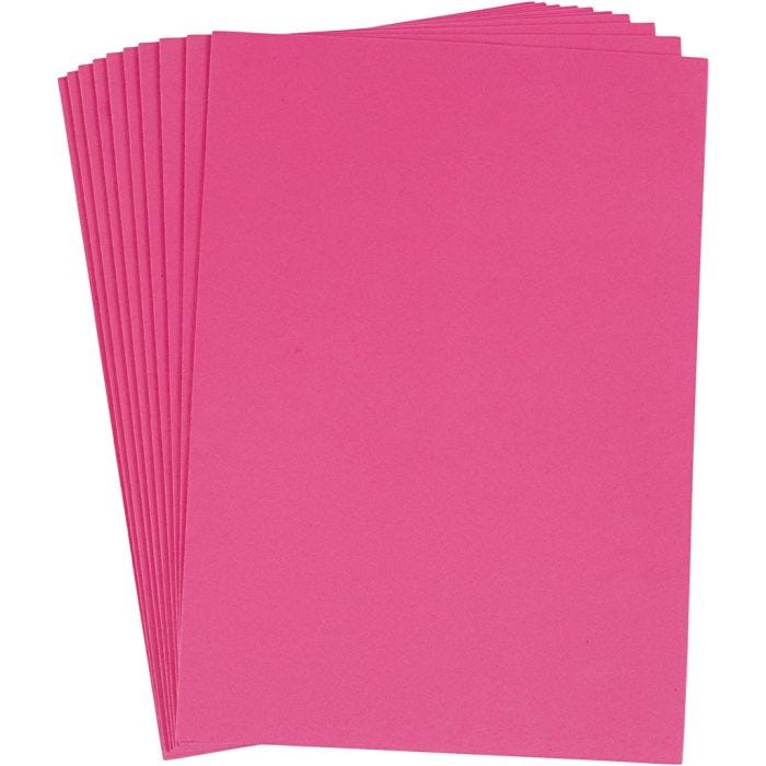 EVA foam, A4, 210x297 mm, thickness 2 mm, pink, 10 sheet/ 1 pack