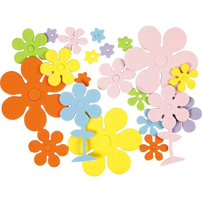 Eva Foam Figures, size 10-60 mm, thickness 2 mm, 670 asstd./ 1 pack